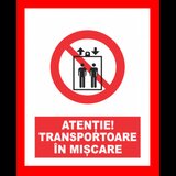 Placute atentie transportoare in miscare